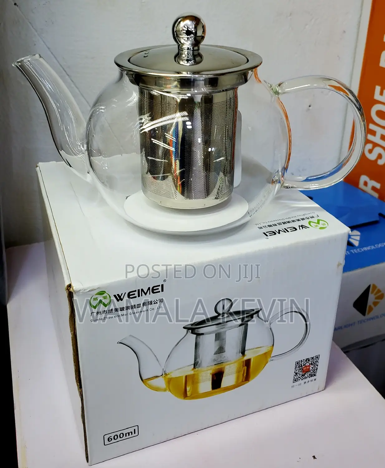 Teapot Clear Glass 600mis