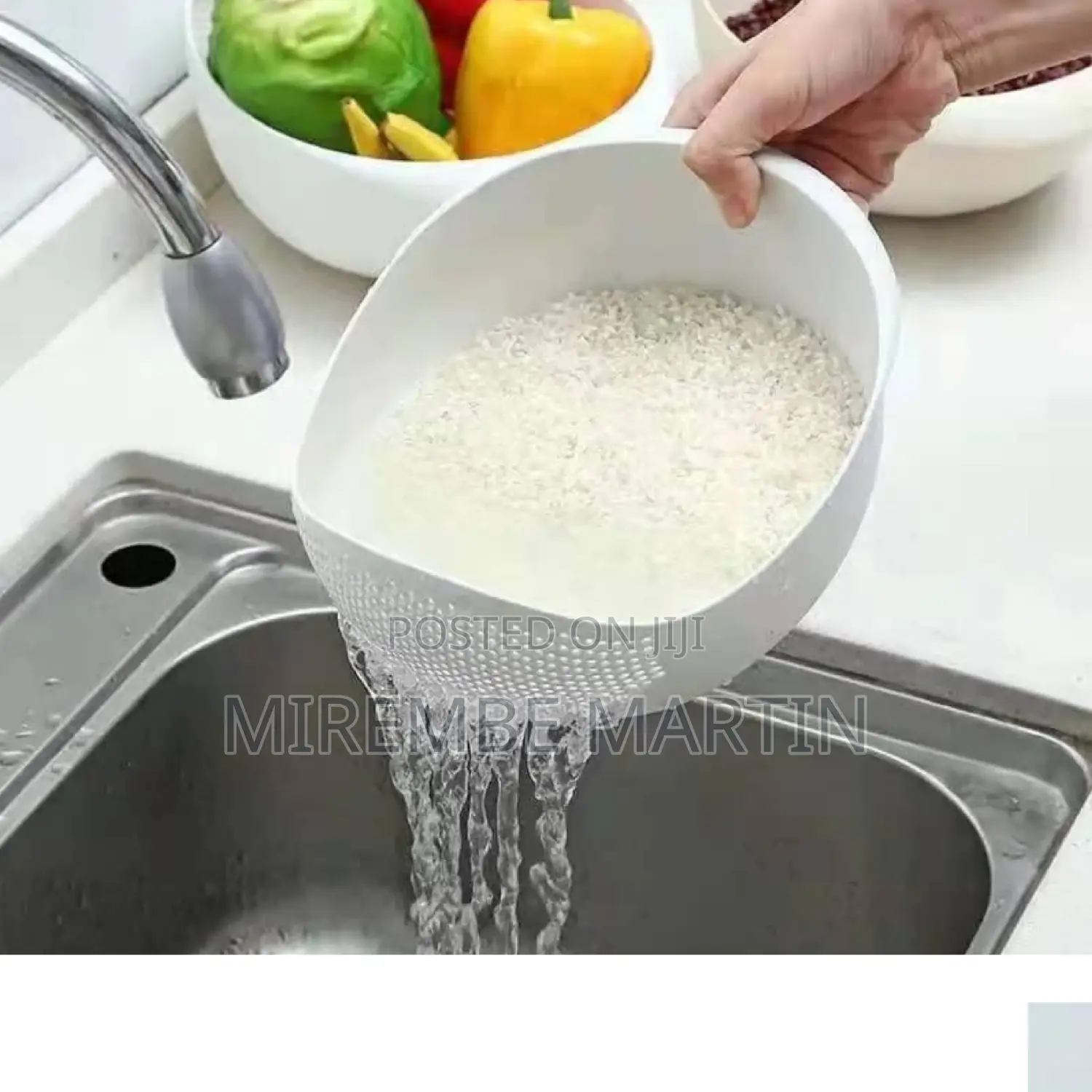 1pc Plastic Vegetable Food Strainer and Rice Washer.