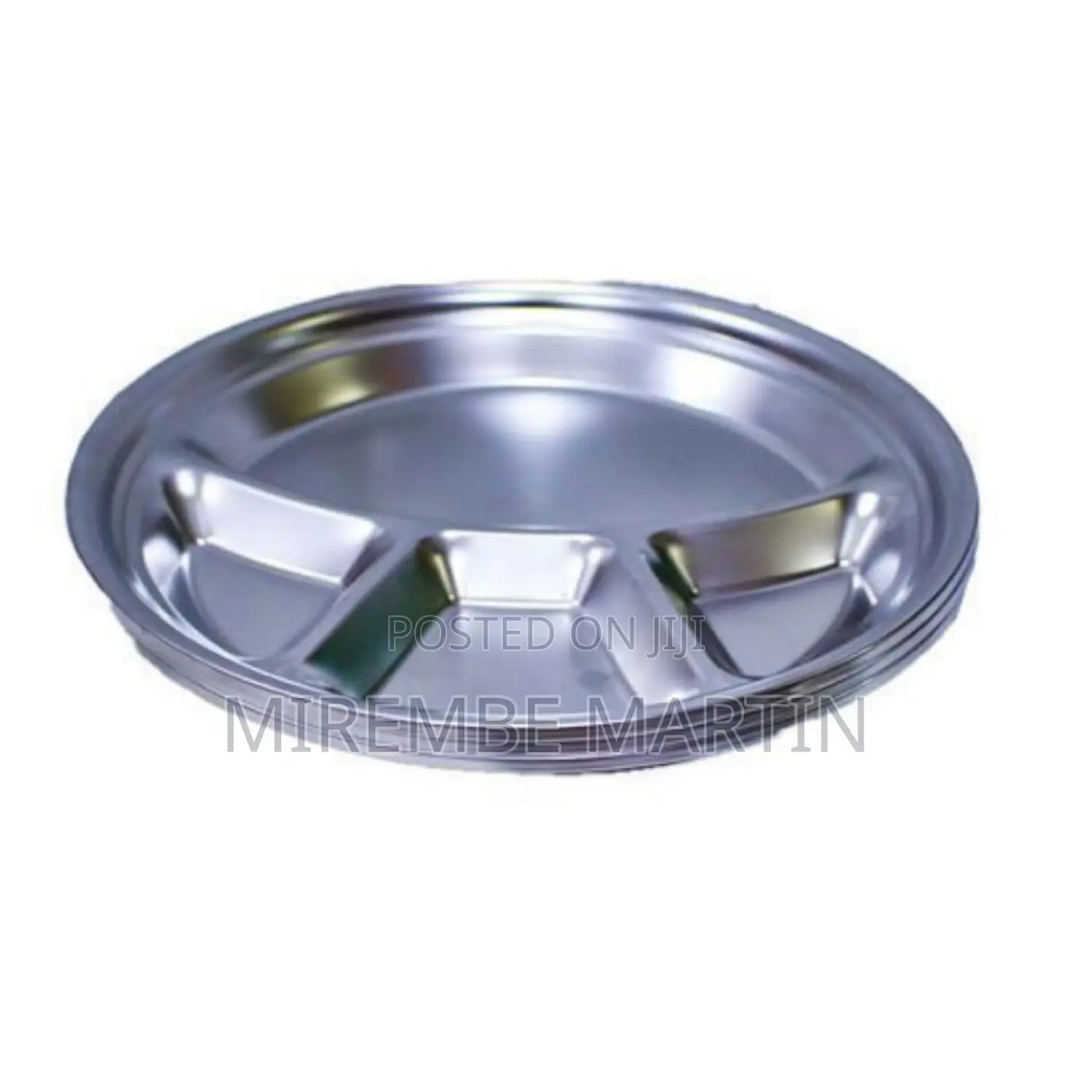 6pcs Round Steel Serving Trays.