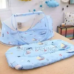 Foldable Baby Mosquito Net With Bed _ Blue