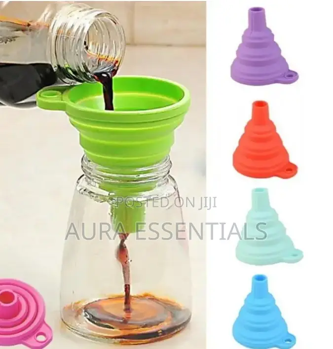 Kitchen Gadgets Silicone Funnel Oil Water Funnel