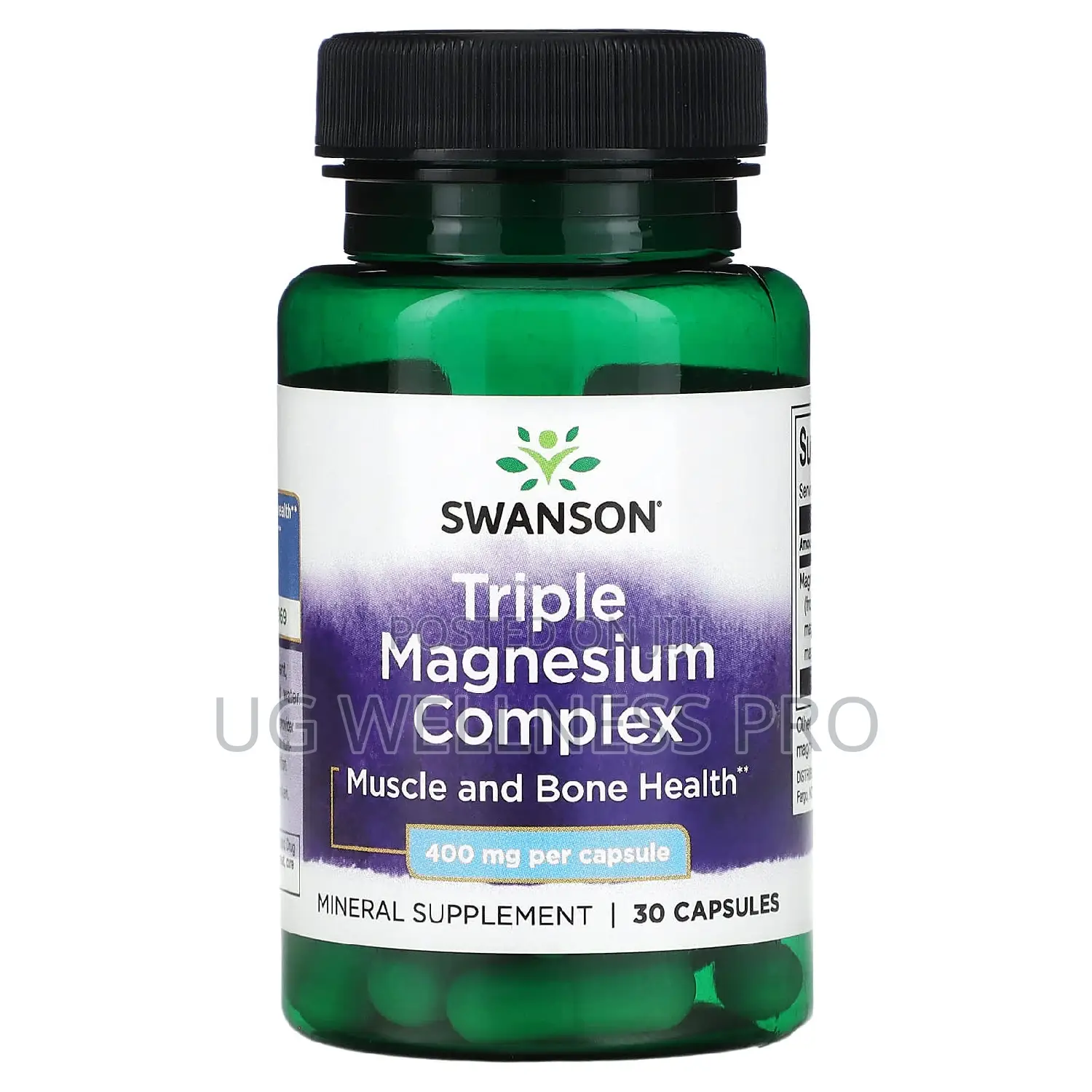 Swanson, Triple Magnesium Complex, 400 Mg, 30 Capsules