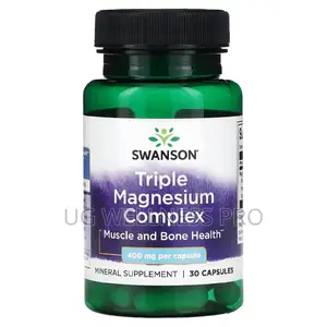 Swanson, Triple Magnesium Complex, 400 Mg, 30 Capsules