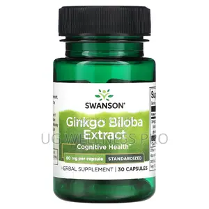 Swanson, Ginkgo Biloba Extract, Standardized, 60 Mg, 30 Caps