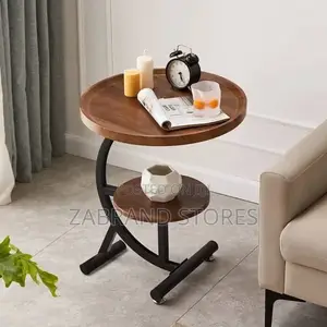 Chairside Round Wooden Mini Table