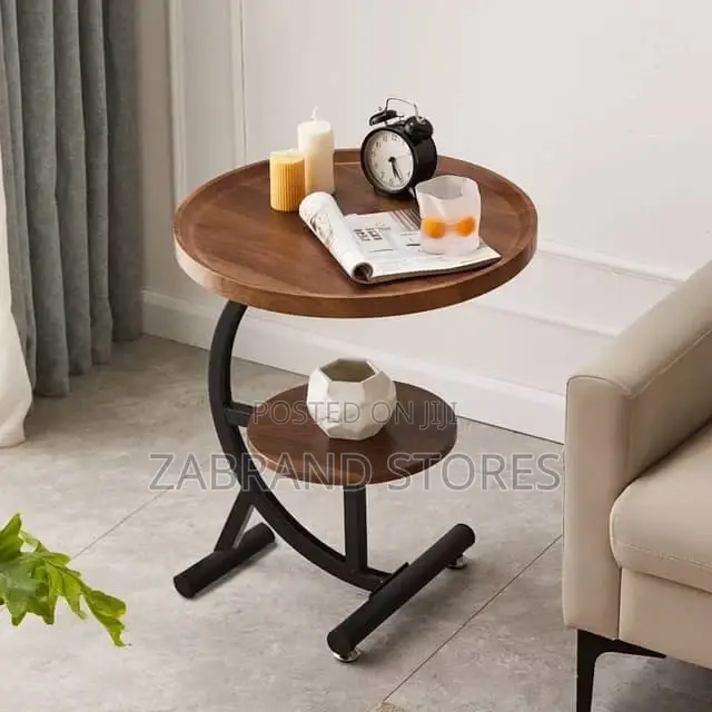 Chairside Round Wooden Mini Table
