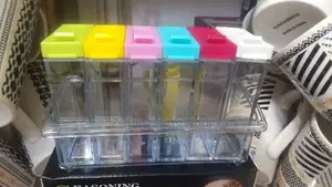 Transparent Spice Rack Set