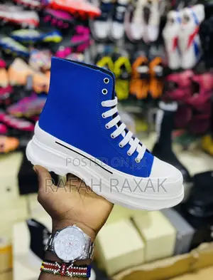 Original Men’S Blue Luxury Alexander McQueen Hightop Sneaker
