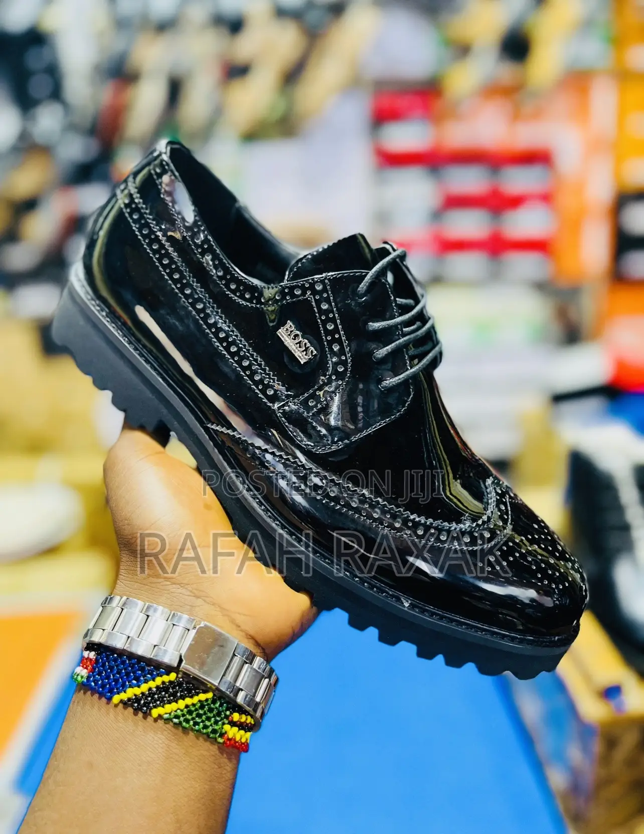 Original Classical Hugo Boss Shinny Mirror Oxfords