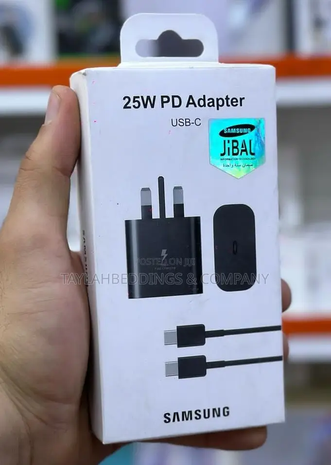 Samsung 25W Fast Charging UK Adapter USB-C Charging Cable