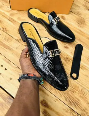 Original Men’S Luxury Louis Vuitton Shinny Mules Half Shoes