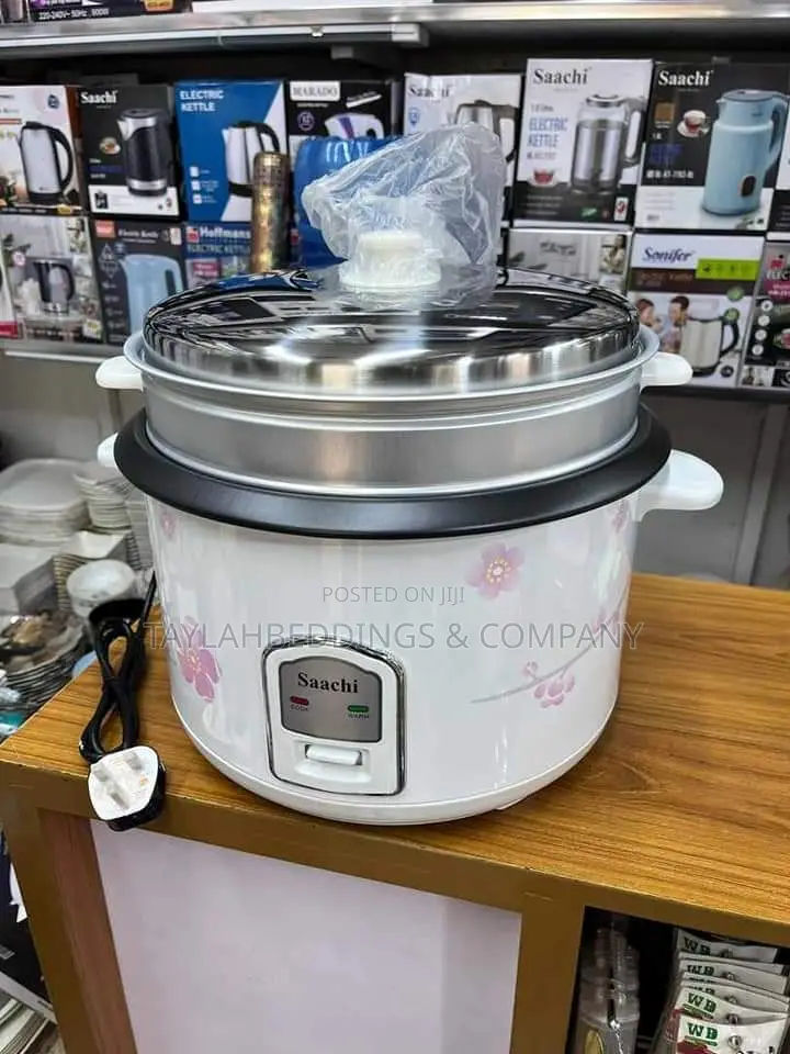 Saachi 2.2 Litre Rice Cooker, Steamer, White