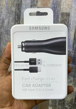 Samsung Fast Charge Car Adapter 15 W USB Type -C to a Cable