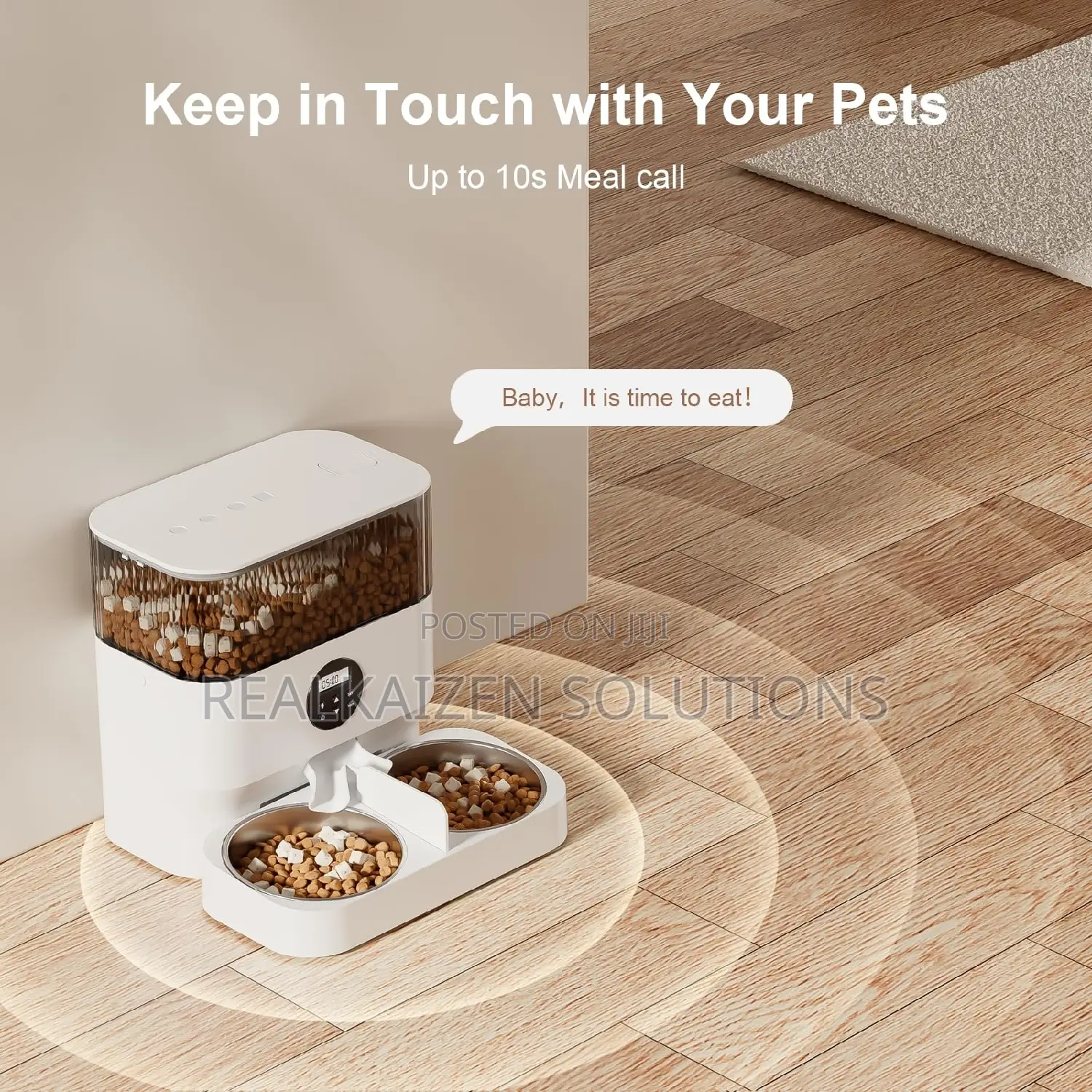 Automatic 5L Pet Feeders Dispenser With Double Bowls