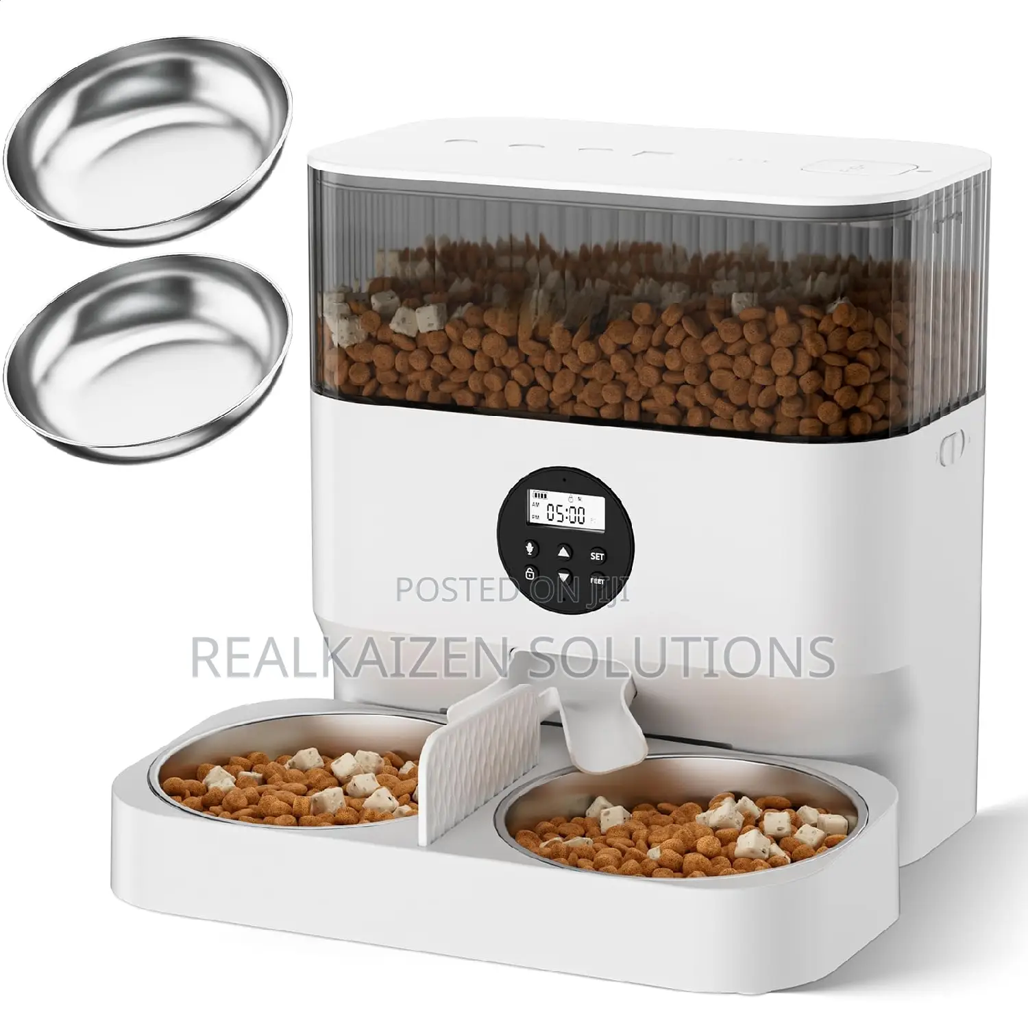 Automatic 5L Pet Feeders Dispenser With Double Bowls