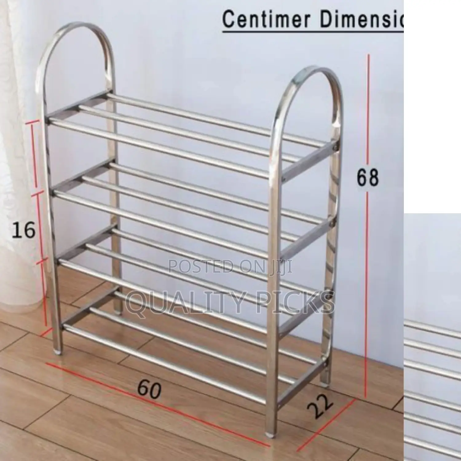Metal 4 Layer Shoe Rack