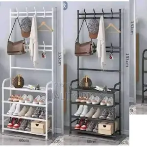 Metallic Hat and Shoe Rack