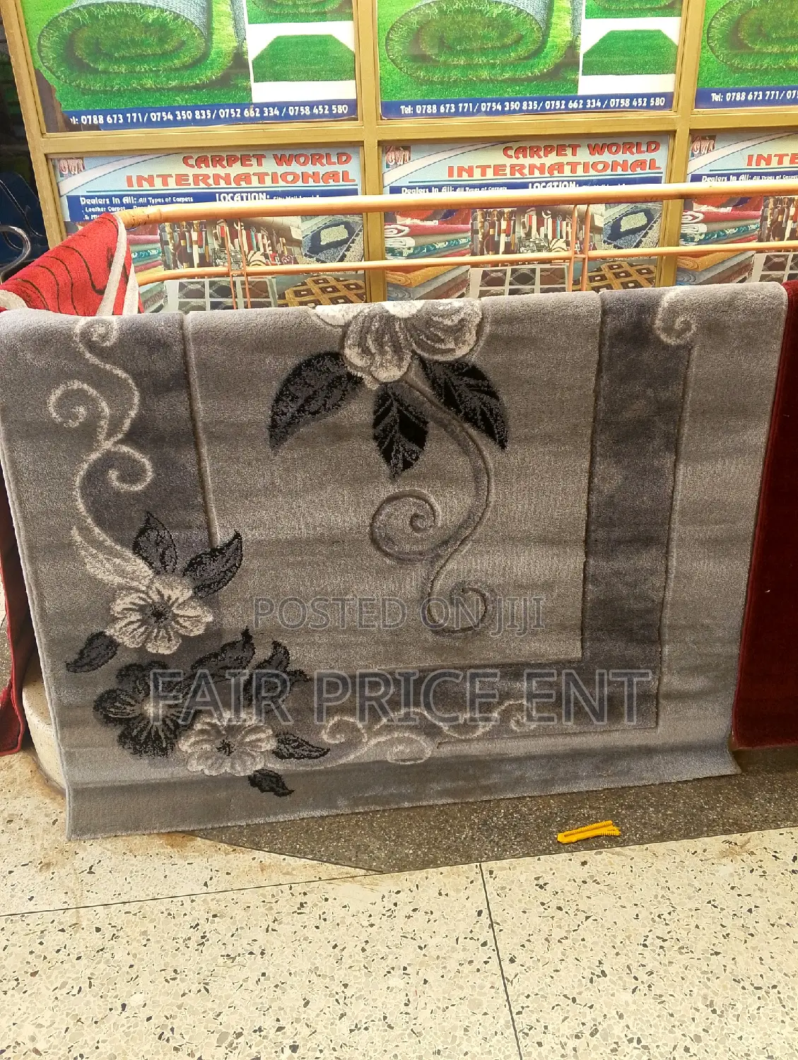 Classy VIP Original Wool Center Carpets.1.5x 2 Metres.(Gray)