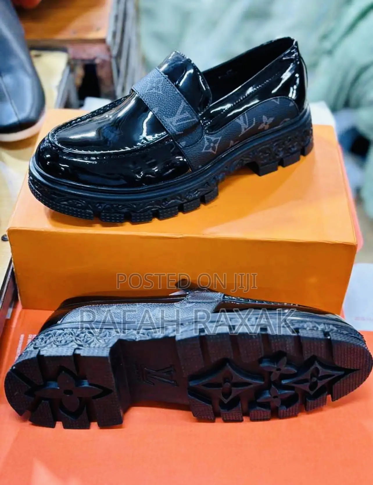 Original Men’S Big Sole Louis Vuitton Luxury Shinny Shoes