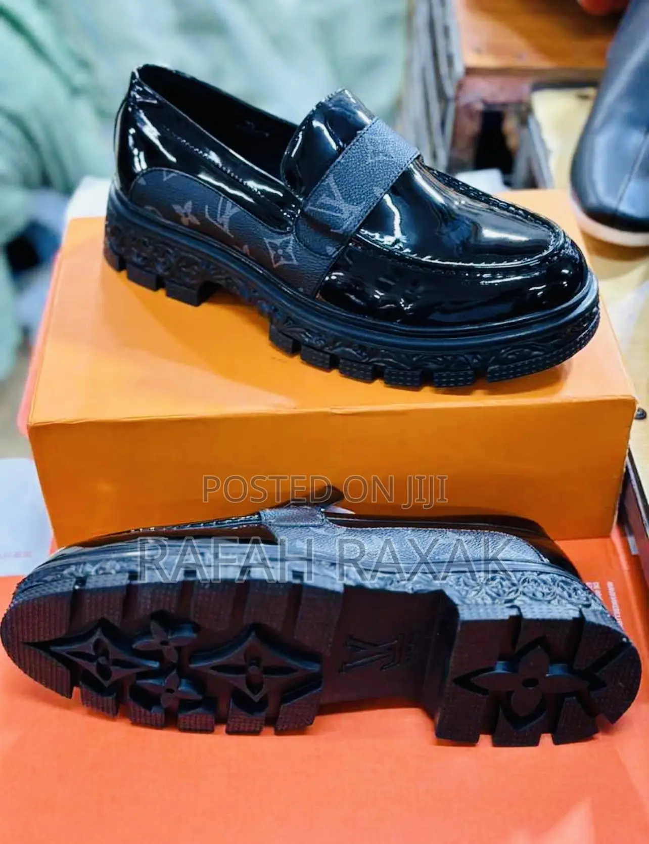 Original Men’S Big Sole Louis Vuitton Luxury Shinny Shoes