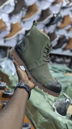 Original Green Timberland Premium Leather Boots
