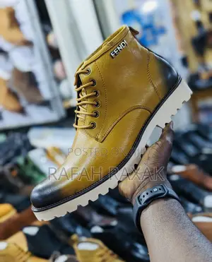 Original Men’S Fendi Casual Premium Leather Ankle Boots