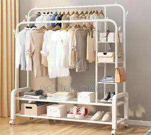 New Double Clothes Rack Heavy Duty Garment Rack