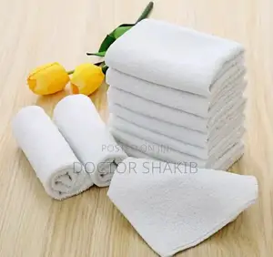 High Quality White Low Cost Face Hotel Towels (5pcs)