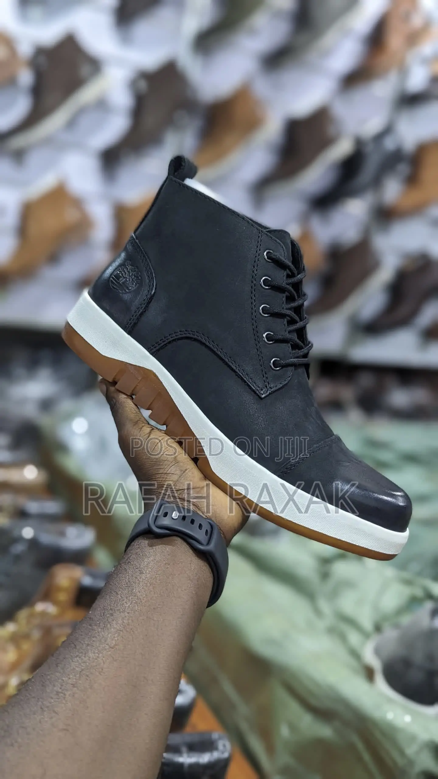 Original Black Premium Leather Timberland Casual Ankle Boots