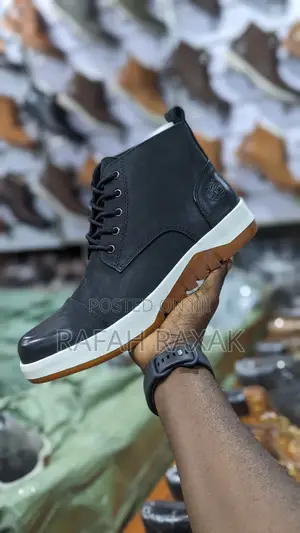 Original Black Premium Leather Timberland Casual Ankle Boots