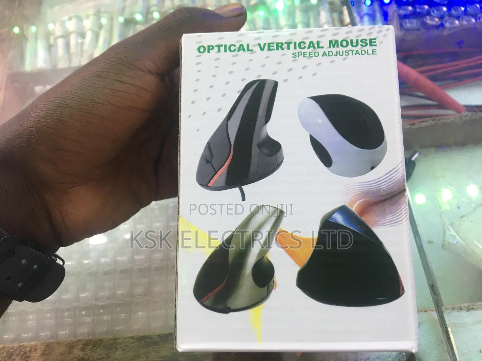 Gembird USB Vertical Mouse With 6 Buttons Black