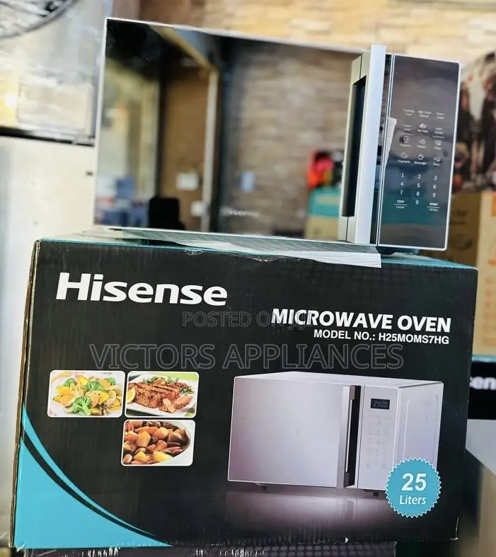 Hisense 25 Liters Microwave Oven With Grill Mirror Finish