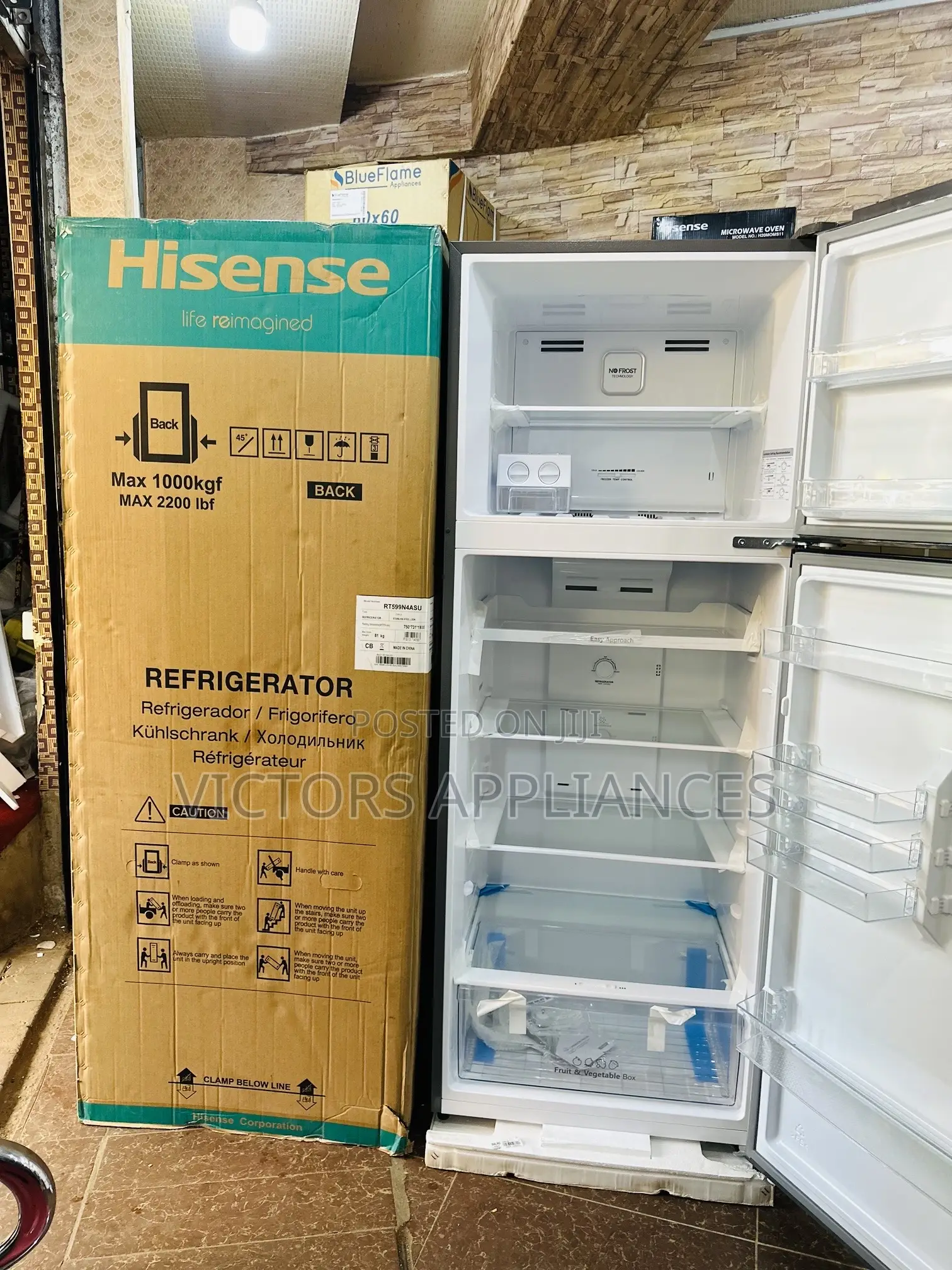 Hisense 559L Double Door Frost Free Refrigerator