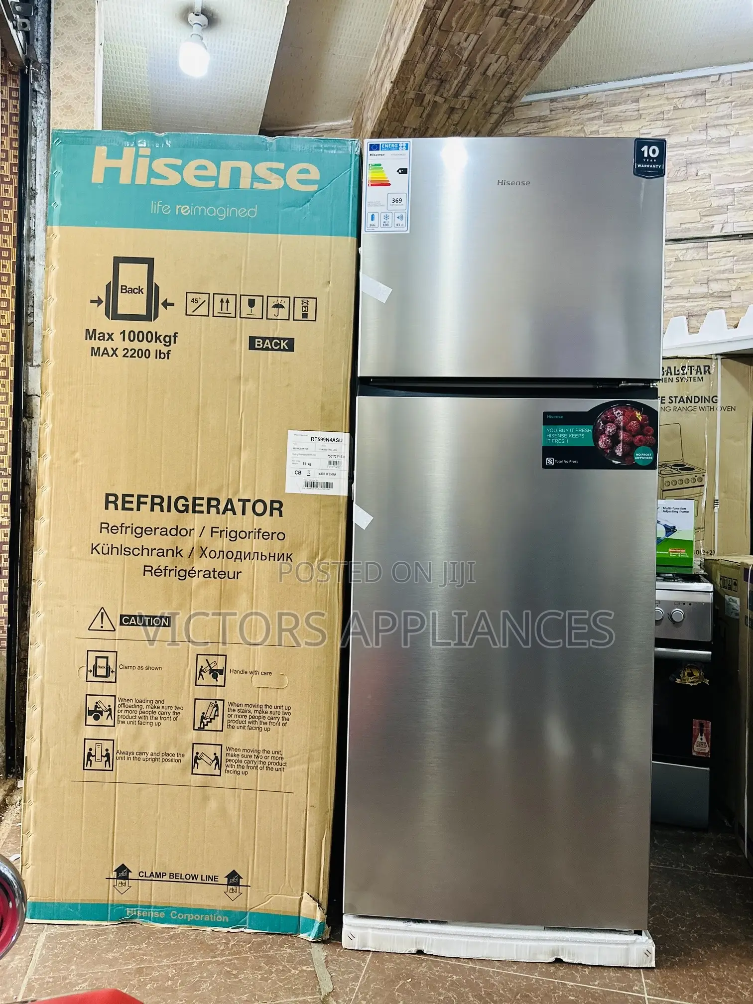 Hisense 559L Double Door Frost Free Refrigerator