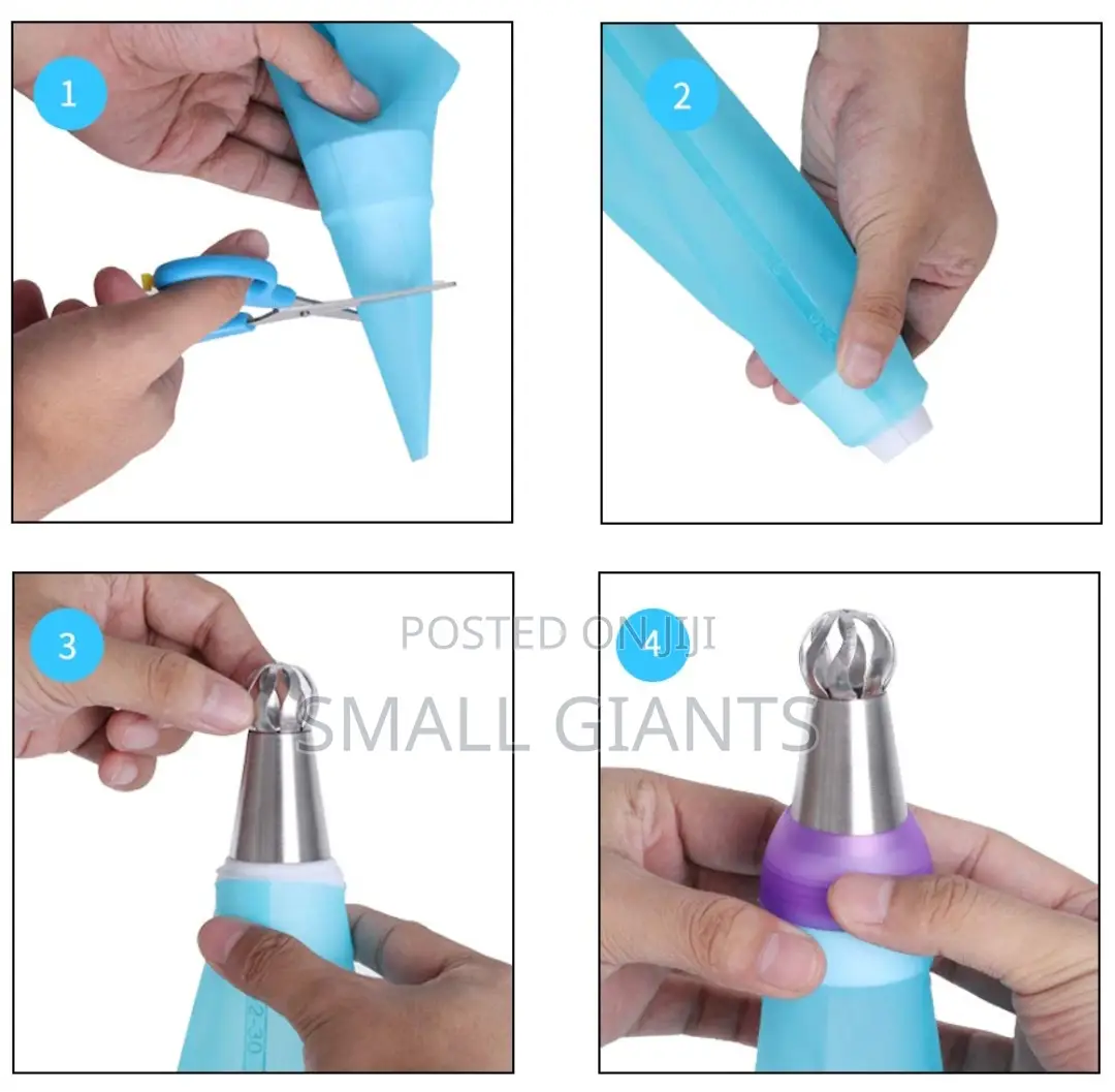 Russian Ball Cake Decorating Nozzle With Reusable Piping Bag