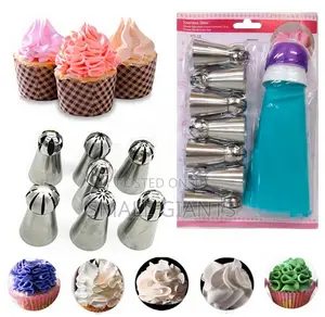 Russian Ball Cake Decorating Nozzle With Reusable Piping Bag