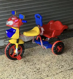 Two-Seater Kids' Tricycle Bicycles (1-4yrs) - Colour Varies