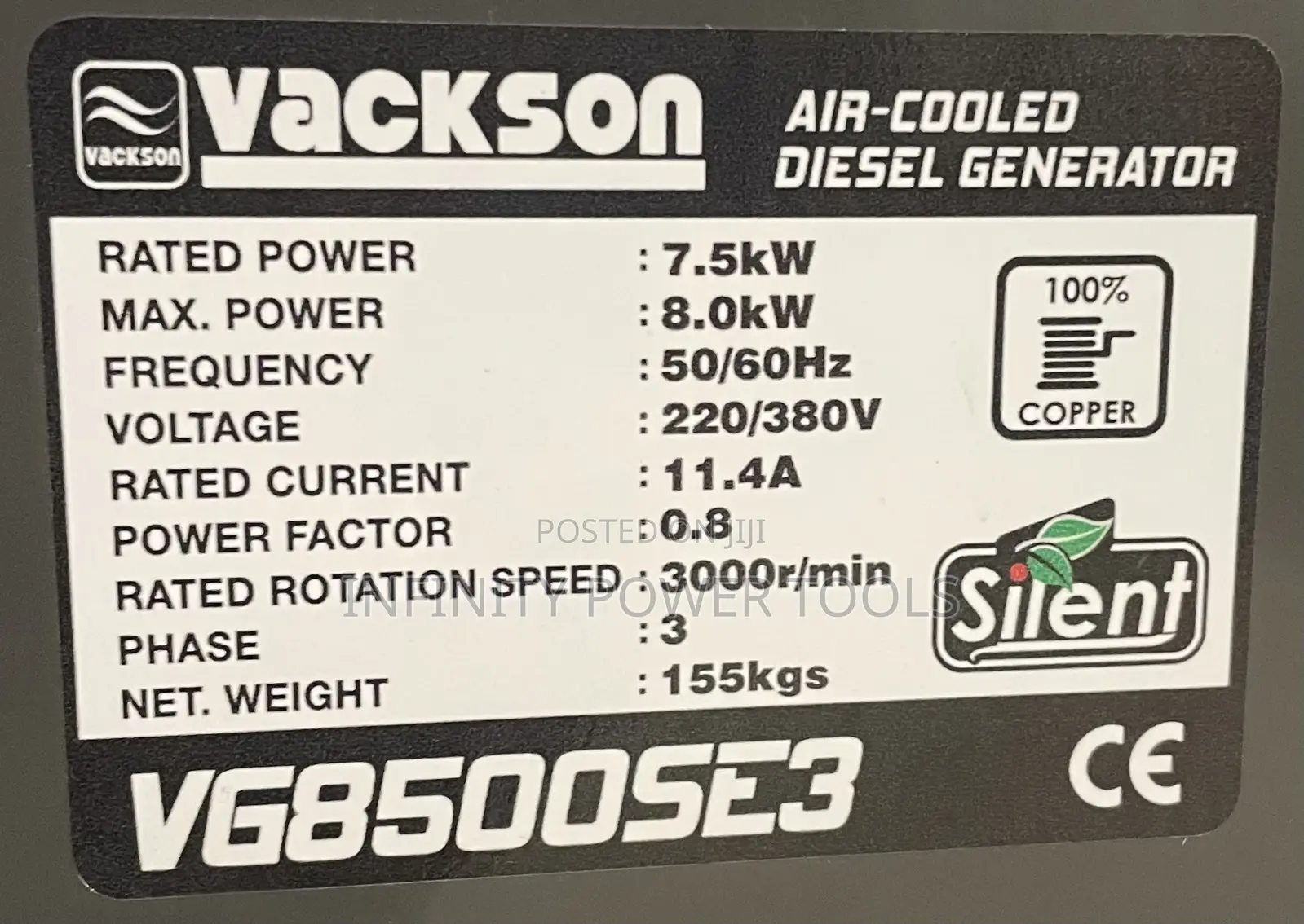 Air Cooled Diesel Generator 8kw