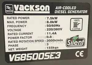 Air Cooled Diesel Generator 8kw