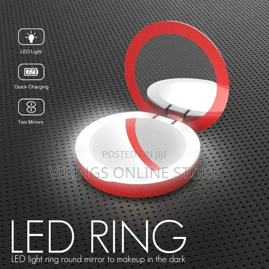 Power Bank Handheld Mini Round Led Mirror