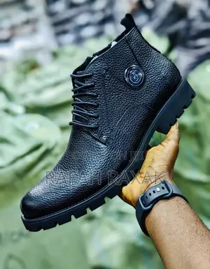 Original Men’S Black Louis Vuitton Lace Up Ankle Boots