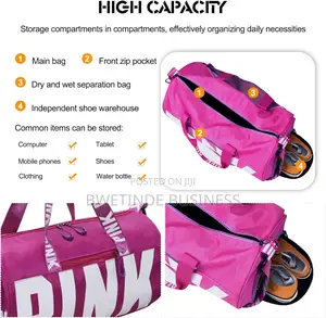 Purple Sports Gym Bag