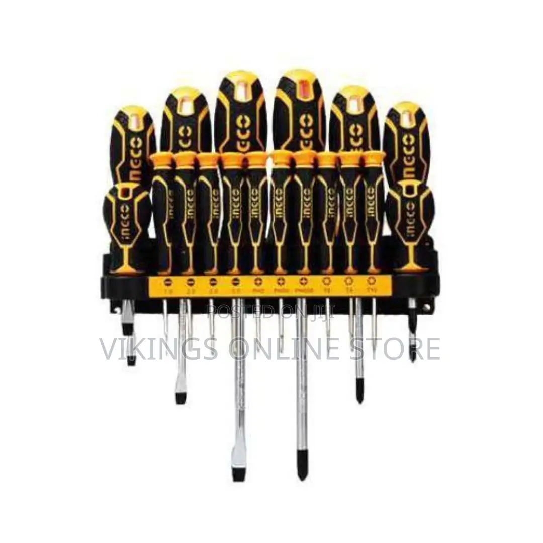 INGCO 18 PCS Screwdriver and Precision Screwdriver Set-Black