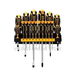 INGCO 18 PCS Screwdriver and Precision Screwdriver Set-Black