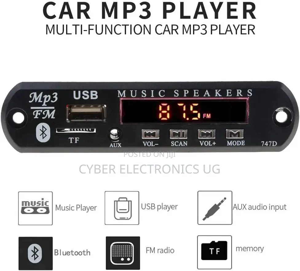 Music Mp3 Decoder Board Bluetooth Usb Tf Radio Fm 3.5 Mm Aux