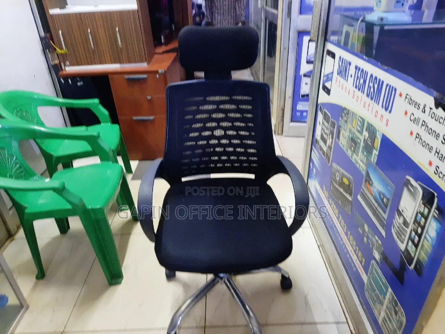 Back Mesh Office Chair With Headrest