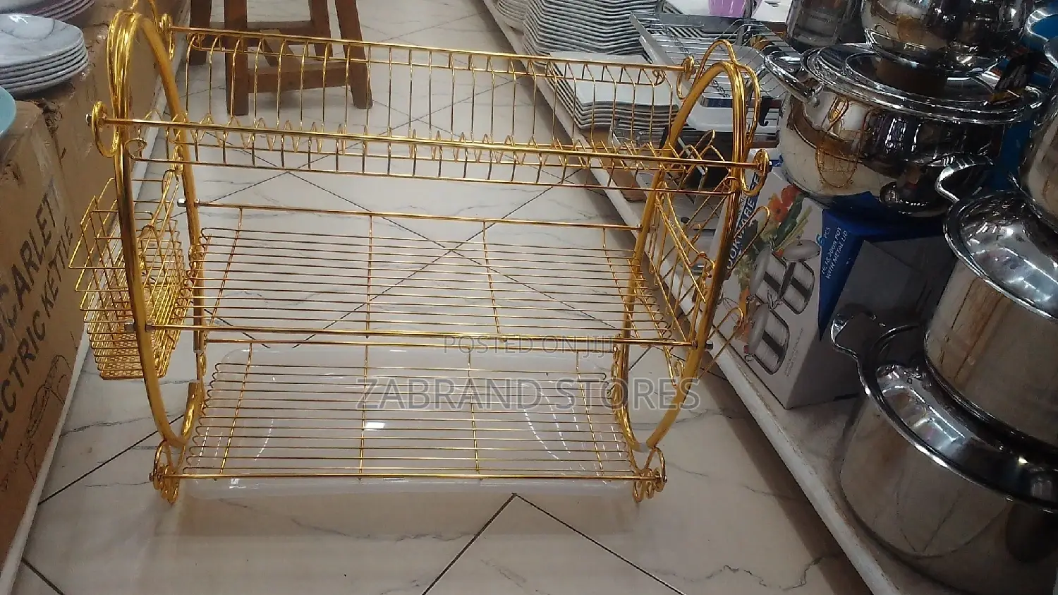 3 Tier Golden Kitchen Dish Rack