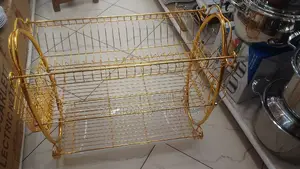 3 Tier Golden Kitchen Dish Rack