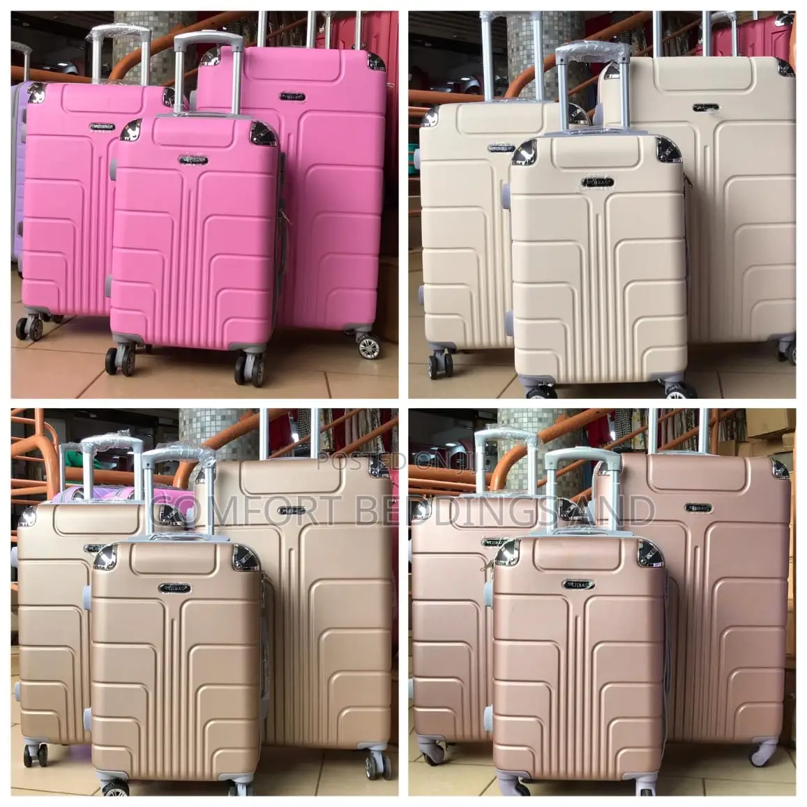 Plastic Suitcases Pink