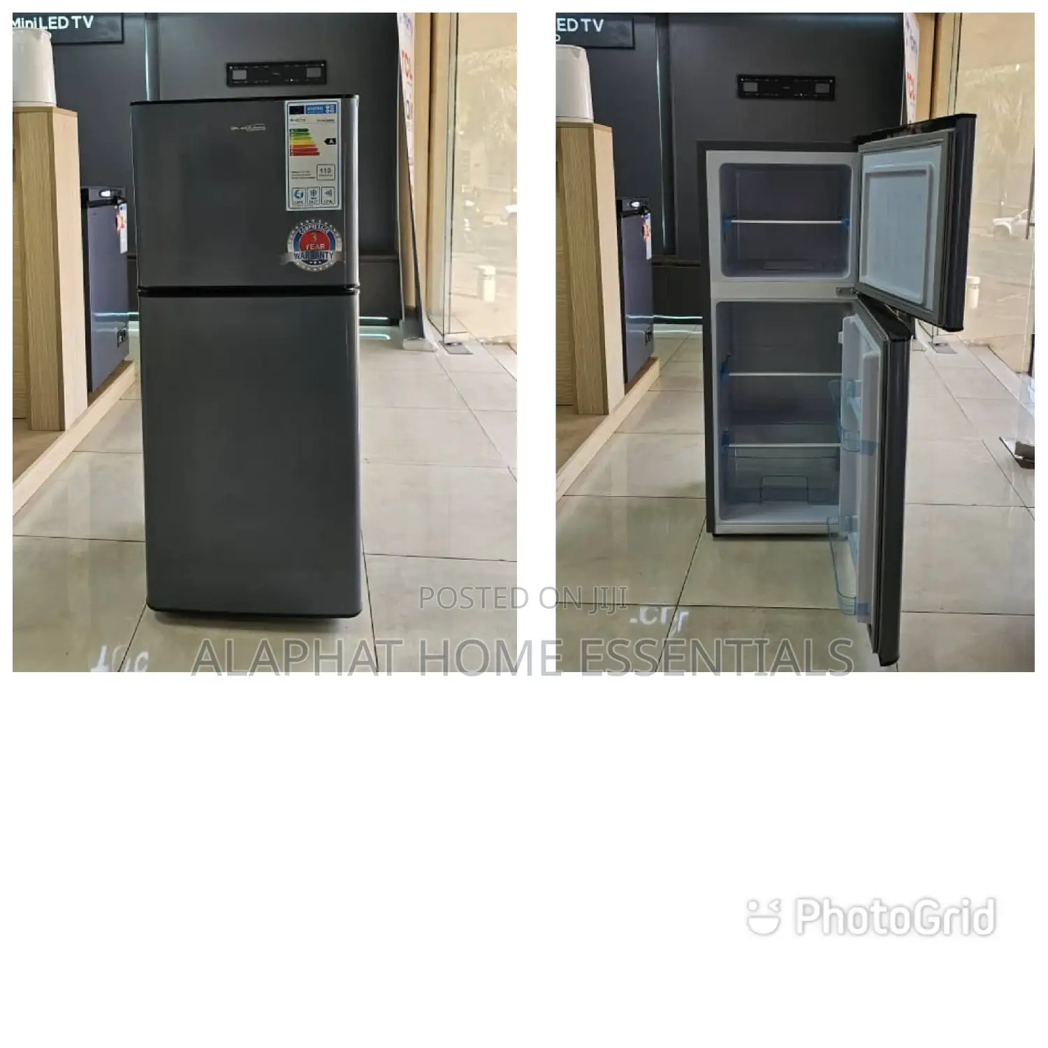 Blackark 168L Double Door Fridge